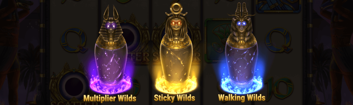 Multiplier Wild, Sticky Wild, and Walking Wild